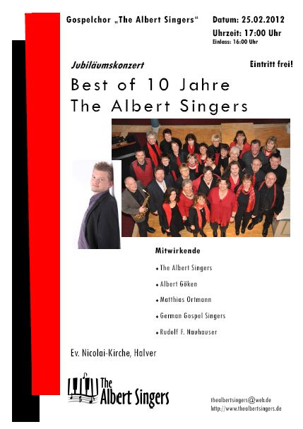 Plakat "Best of 10 Jahre The Albert Singers"